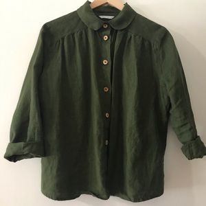 Linenfox S-M Petra Linen Button Down